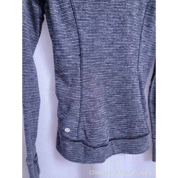 Lululemon 6 Think Fast PulloverHTR Black Thumbholes W3H67S - Picture 6 of 9